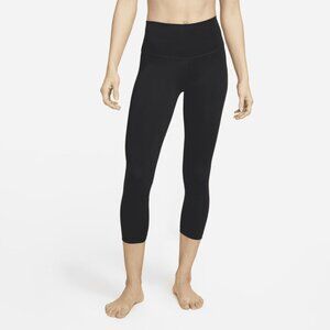 BRAND NEW! NIKE YOGA Women s Dri-FIT Crop Leggings DQ6025-010 Size XS